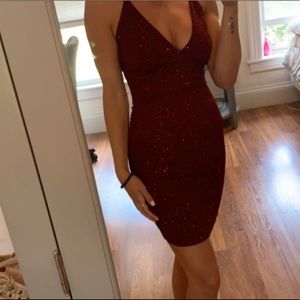 Stunning sparkly red dress!